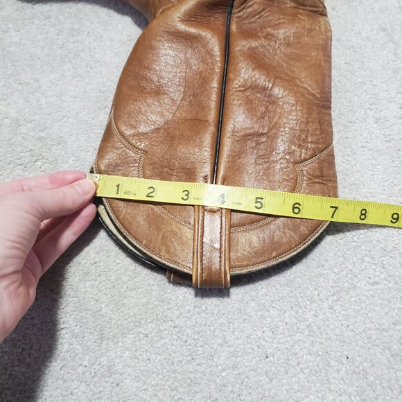 TONY LAMA Vintage Leather Cowboy Boots Rustic Cowgirl Western Women's 9.5D Wide - Picture 12 of 13